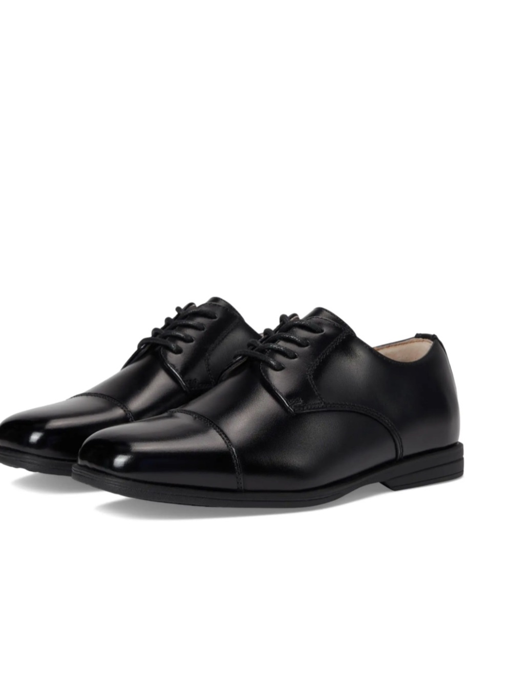 Florsheim big kids Reveal Cap Toe Ox, Jr. dress shoes black leather size 5 wide